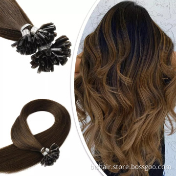 Wholesale Hot Sale Italian Keratin Pre Bonded Hair Extensions Remy Double Drawn u Tip Flat Tip i Tip Hair Extension